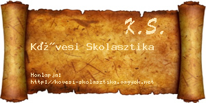 Kövesi Skolasztika névjegykártya